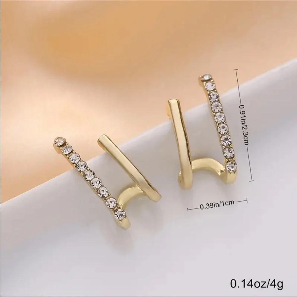 BRAND NEW 💖18K Gold Plated, anti-fade versatile elegant unique earrings - Picture 4 of 4